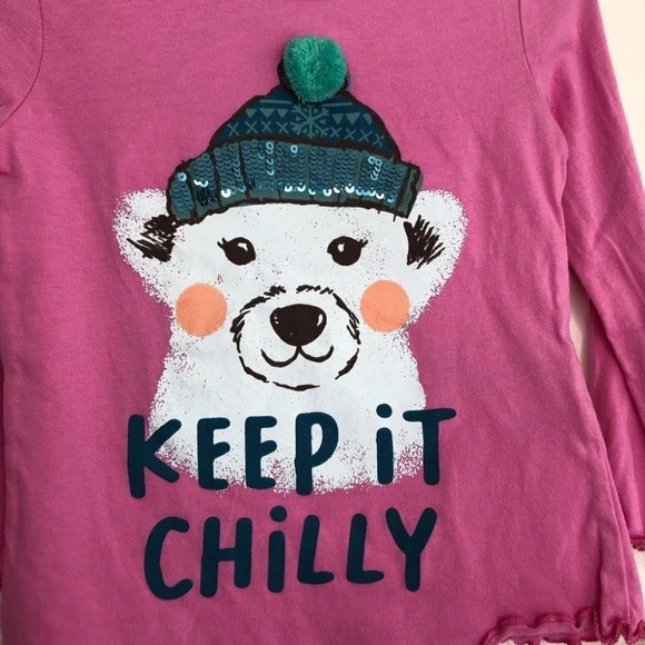 NWT Peek x The Nature Conservatory shirt long sleeve Chilly Polar Bear pink 2T - Picture 9 of 9
